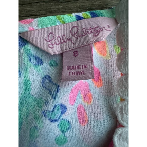 Lilly Pulitzer Pearl Soft Shift Dress Multi Catch the Wave Size 8 - Picture 2 of 2